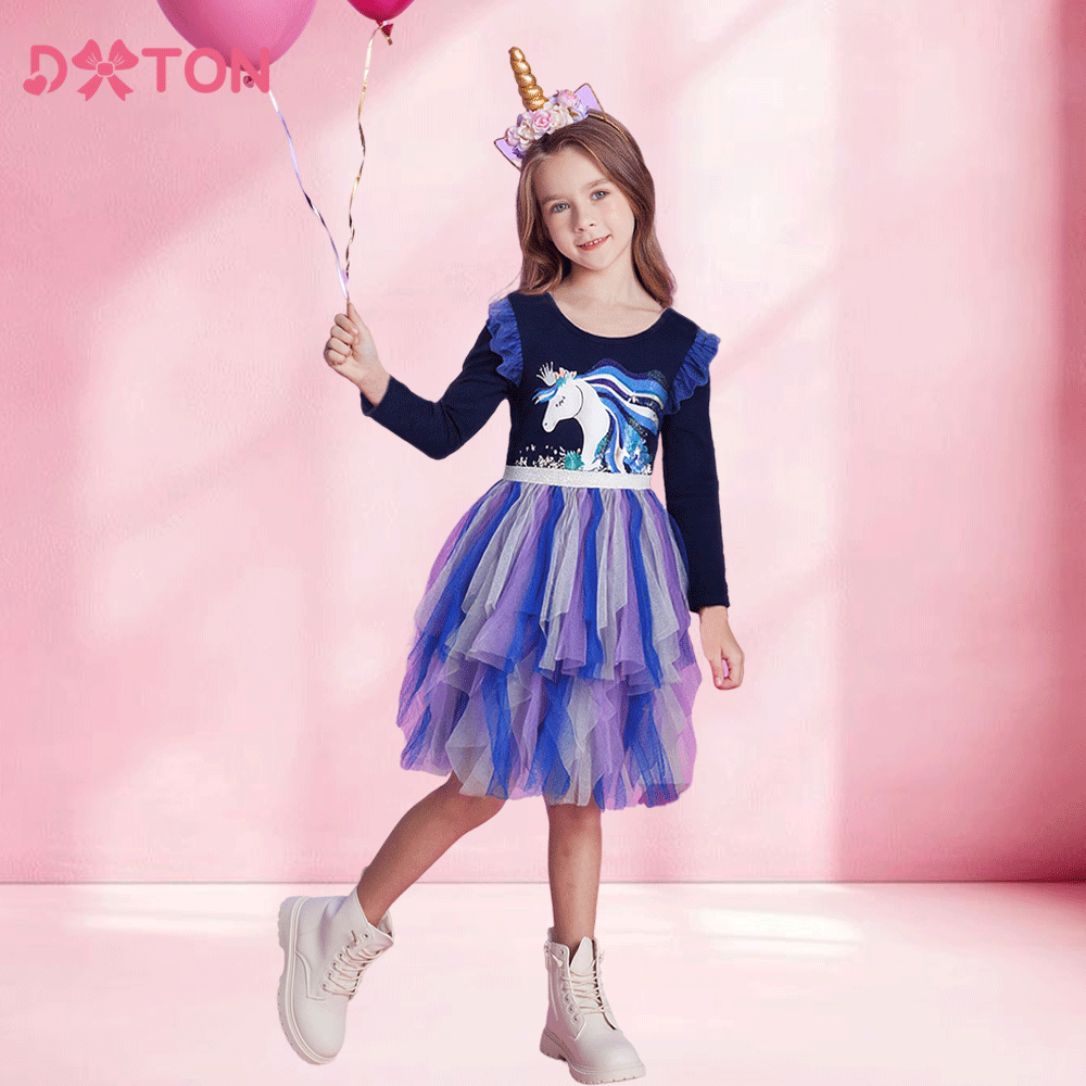 Winter Clothing Toddler Girl - DXTON Kids Flare Sleeve Dress Children