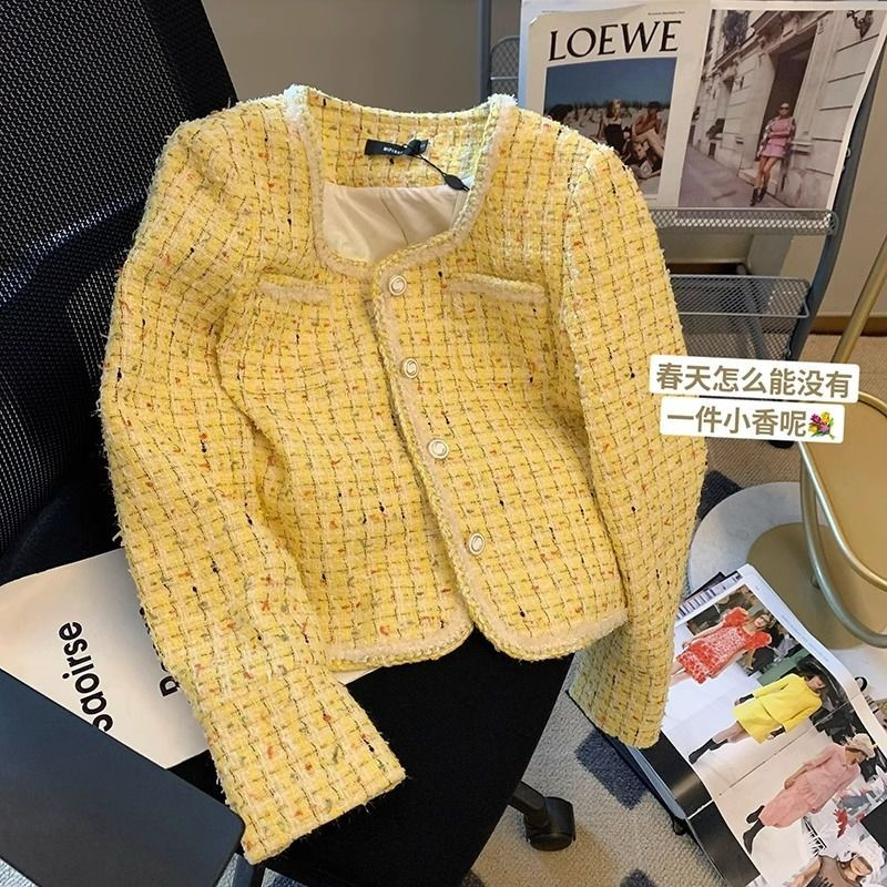 Women Jacket Spring Autumn New - Yellow Winter Clothing review and price