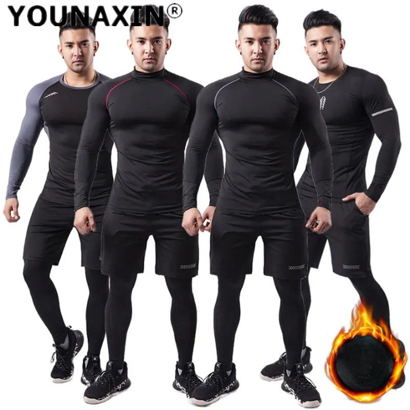 3-piece Men Plush Warm Sports  - Winter Yoga Clothing review and price