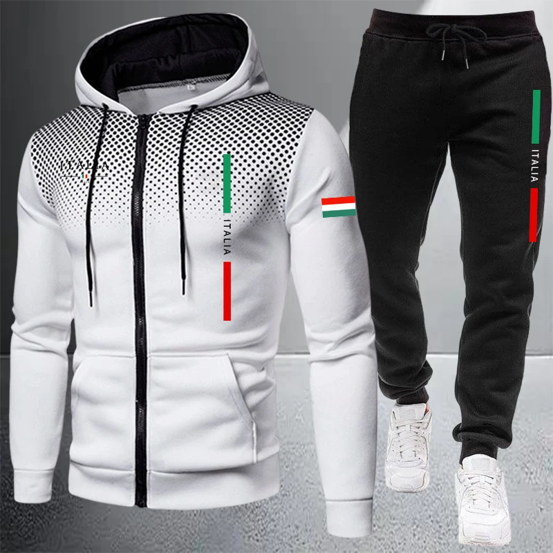 Men's Tracksuit Casual Zip Hoo - Winter Clothing Material review and price