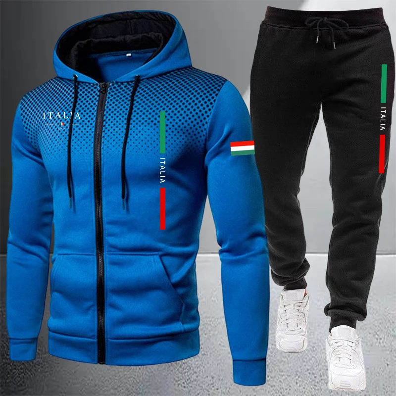 Men's Tracksuit Casual Zip Hoo - Winter Clothing Material review and price