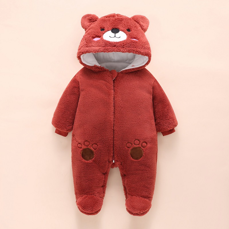 0-12M Baby Rompers Cute Bear T - Winter Clothing Toddler Girl review and price