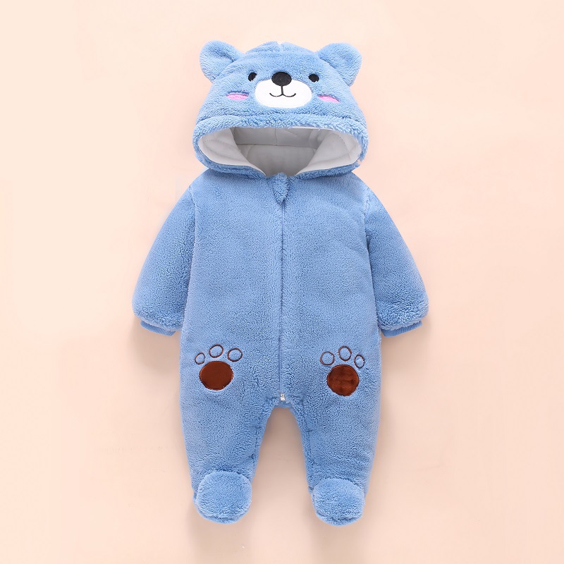 0-12M Baby Rompers Cute Bear T - Winter Clothing Toddler Girl review and price