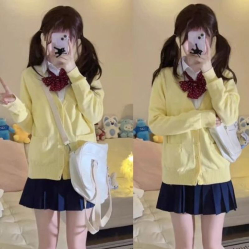 Yellow Knitted Cardigan Coat W - Yellow Winter Clothing review and price