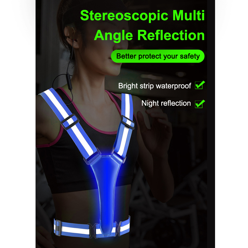 LED Running Vest Adjustable Re - Yellow Winter Clothing review and price
