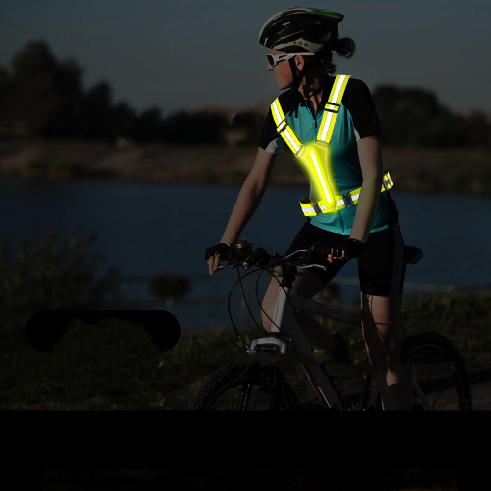 LED Running Vest Adjustable Re - Yellow Winter Clothing review and price