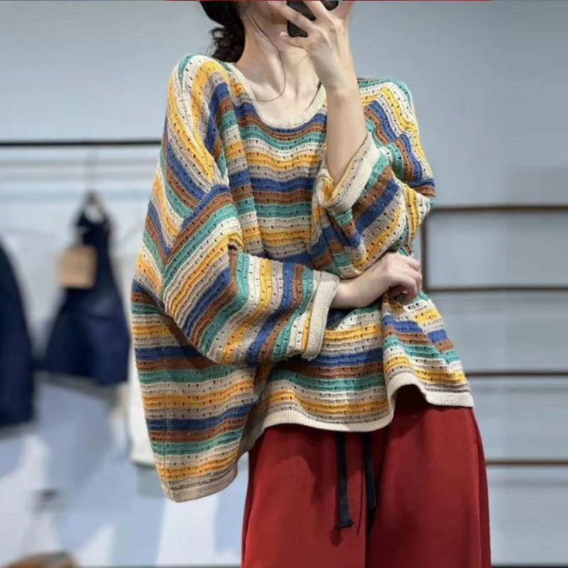 Spring Women Striped Long Slee - Yellow Winter Clothing review and price