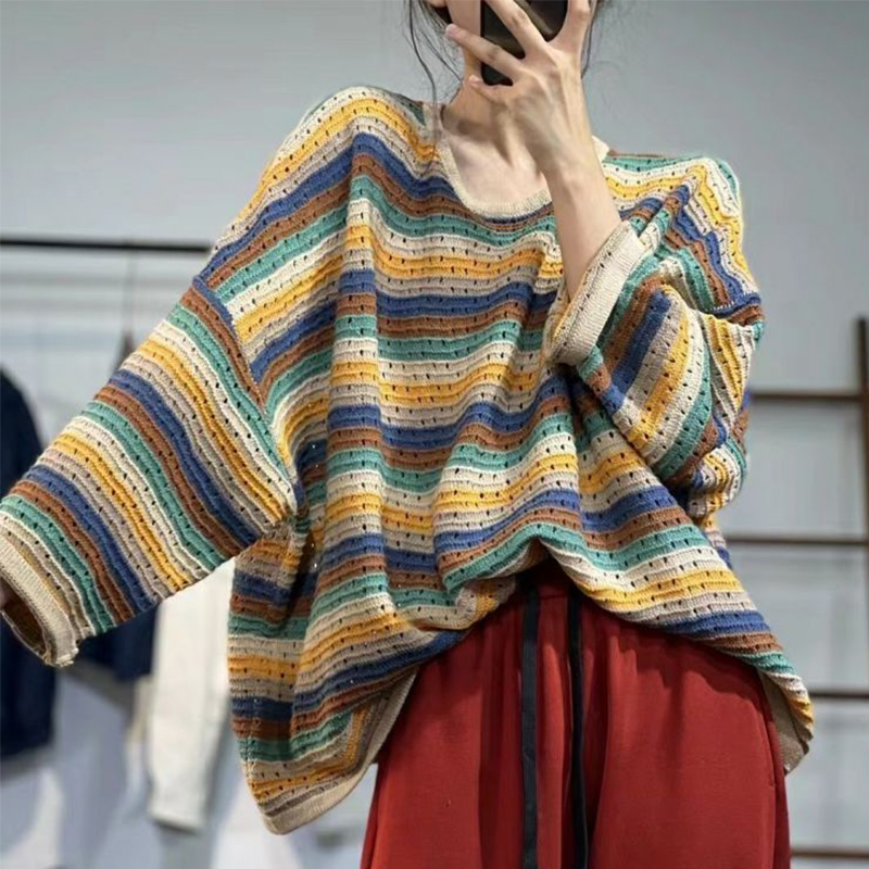 Spring Women Striped Long Slee - Yellow Winter Clothing review and price