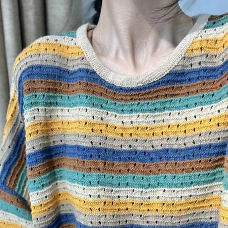 Spring Women Striped Long Slee - Yellow Winter Clothing review and price