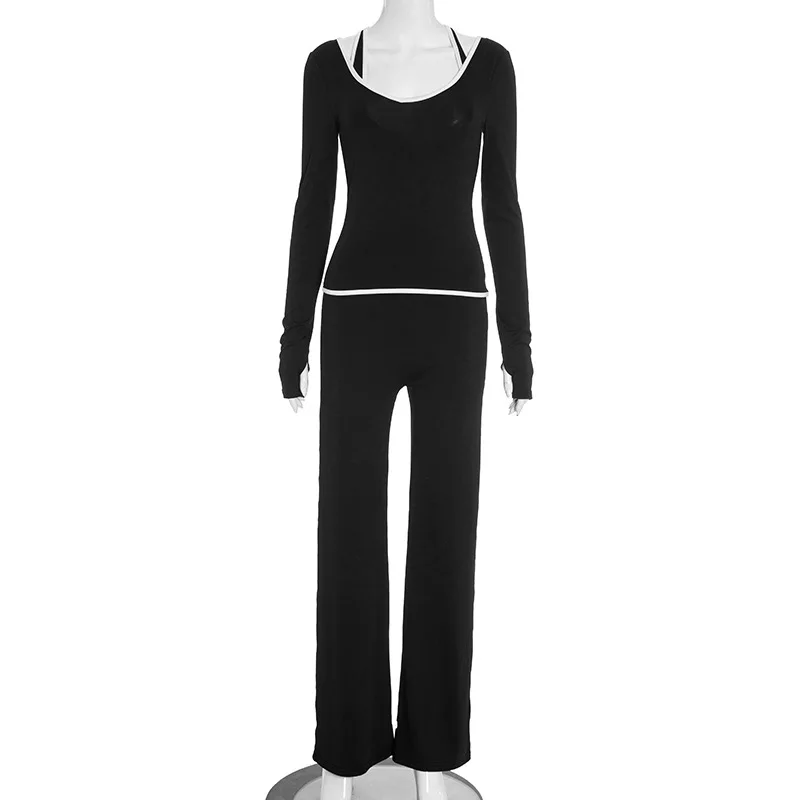 Women Tracksuits Color Patchwo - Winter Yoga Clothing review and price