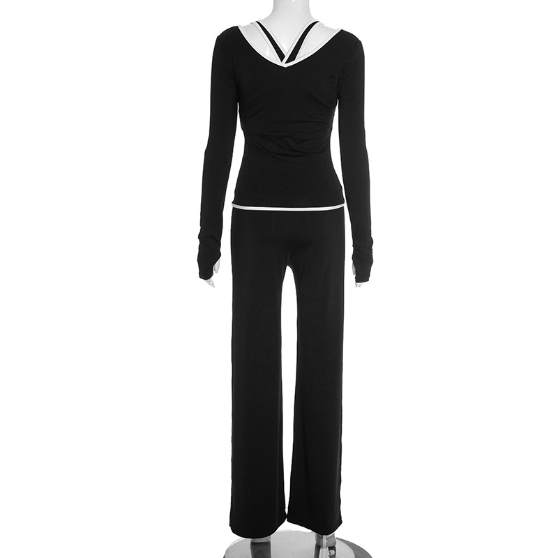 Women Tracksuits Color Patchwo - Winter Yoga Clothing review and price