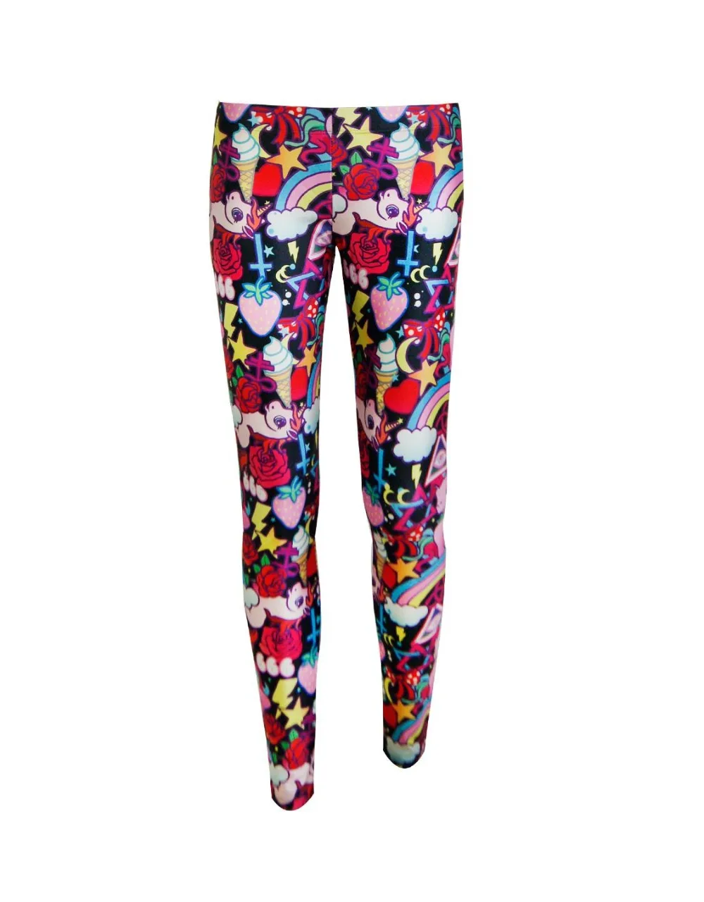 Women's Colorful Rainbow Print - Winter Yoga Clothing review and price