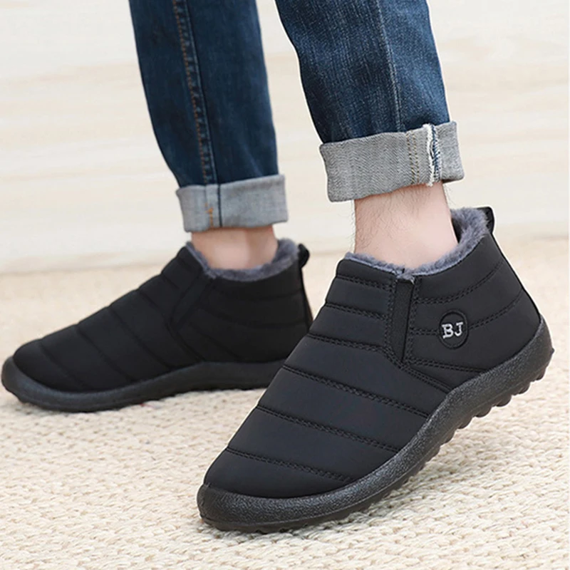 Fashion Men's Snow Boots Ankle - Winter Clothing Material review and price