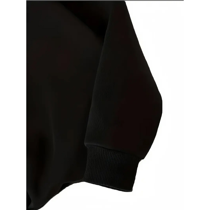 Women's Black Hoodies Slogan 