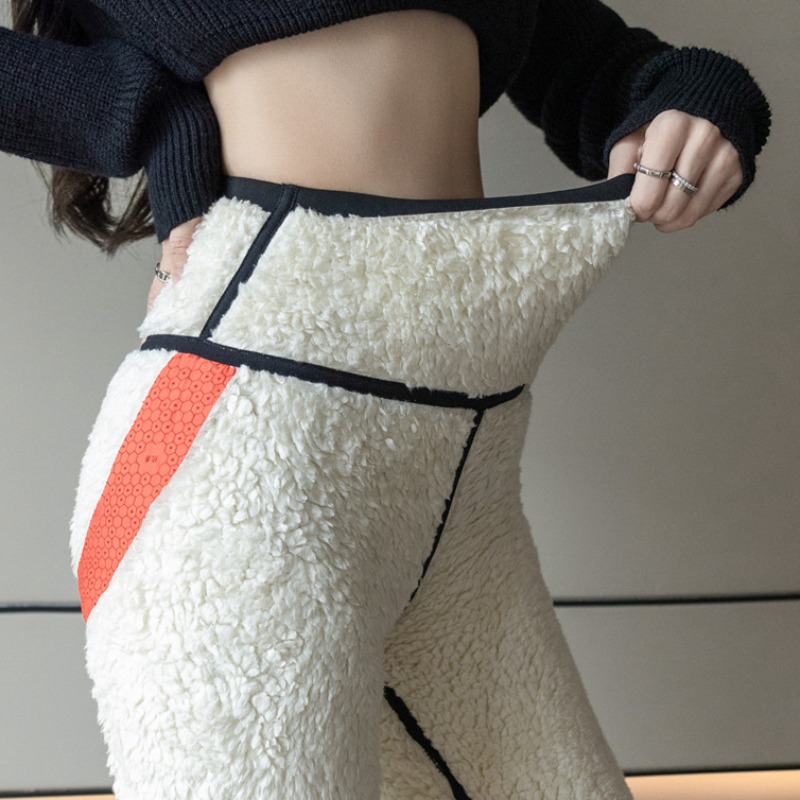 Thickened and Plush Pants Lamb - Winter Yoga Clothing review and price