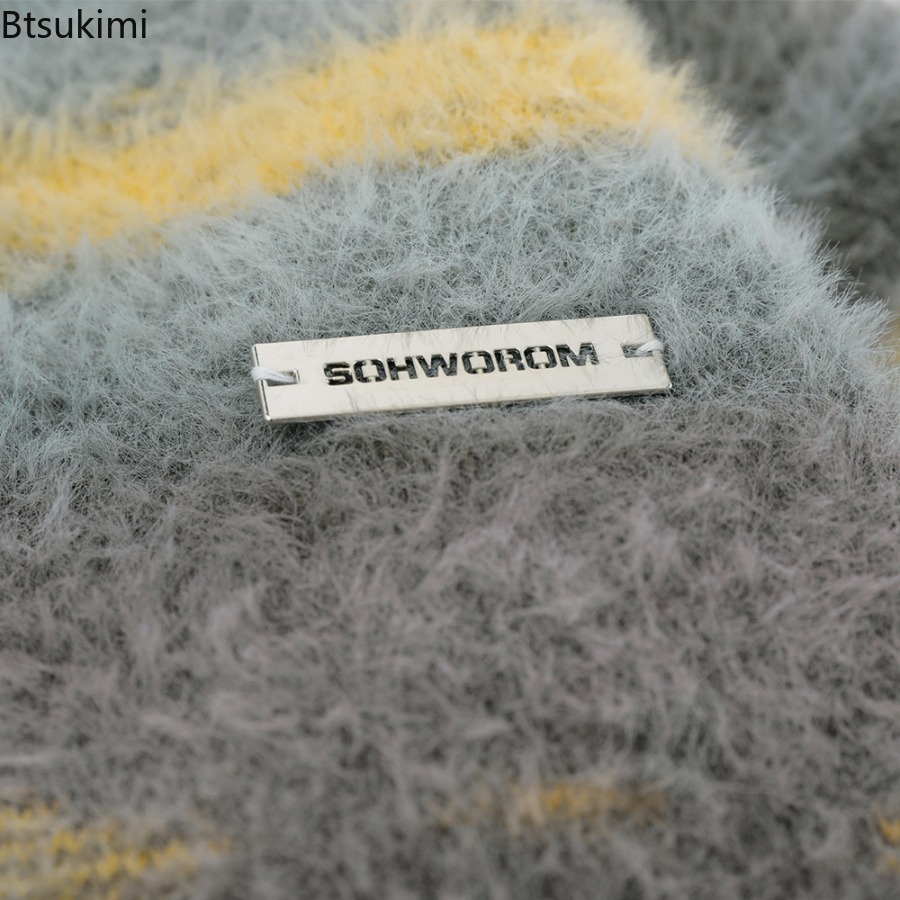 Men's Yellow Striped Thickened - Yellow Winter Clothing review and price