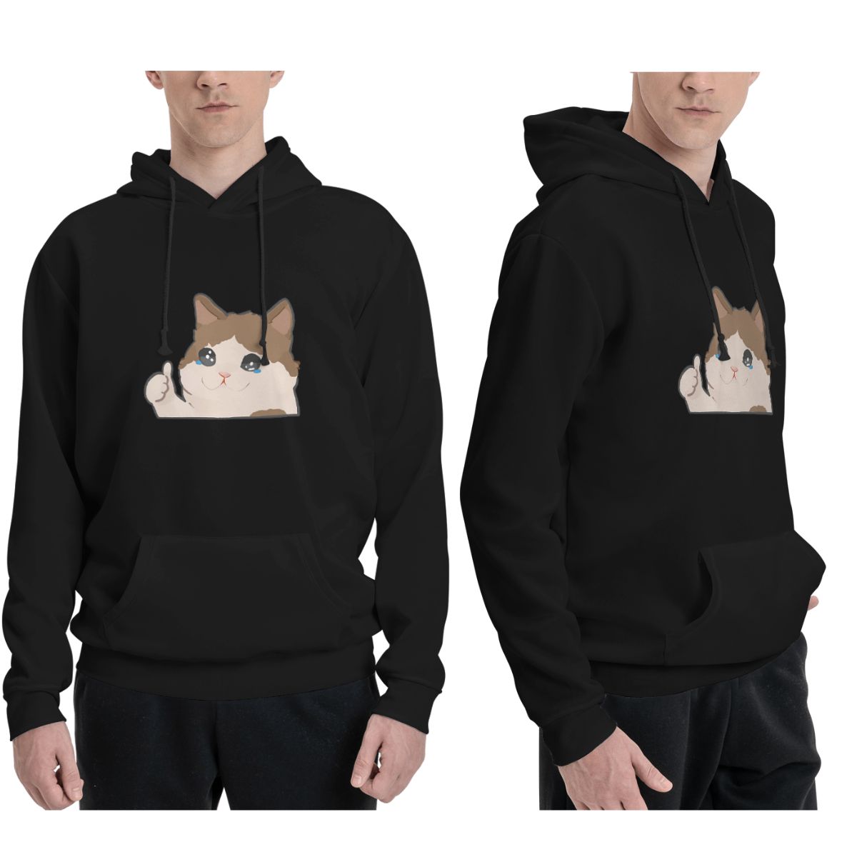 Crying Cat Meme Hoodies Men's  - Winter Clothing Meme review and price